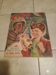 1950s Zedo Space Coloring Book+ Model Space Ship Paper Dolls Cut Outs Back Cover