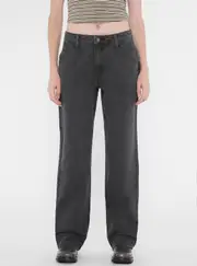 GUESS ORIGINALS Women's Grey Kit Carpenter Pant Size: 24, Cotton