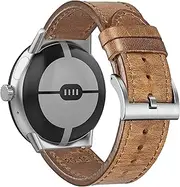 [FIILIIX] Soft Horween Leather Watch Band Compatible with Google Pixel /Pixel2 /Pixel 3 Watch, Elastic Replacement Strap for Pixel Smart Watch Bands