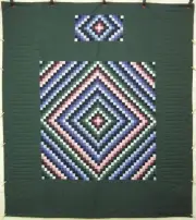 Amish Trip Around the World Patchwork Amish Quilt 99x110