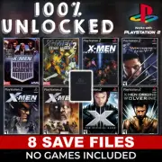 X-Men Origins Wolverine Legends PS1 PS2 Memory Card 100% Completed Unlocked Save