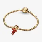 NEW PANDORA Marvel Avengers Iron Man 14k Gold Snake Chain Charm Bracelet Set