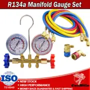 AC Manifold Gauge + 1.5m Hose + 2xAdapter for R134a Refrigerant Freon Charge Kit (for: Honda Civic)