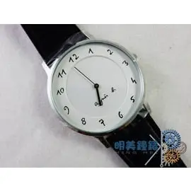 ◎明美鐘錶◎ agnes b.文青手寫數字刻度腕錶/情侶對錶 BG4001P1 直購價$7500 下標再送原廠帆布袋