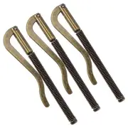 3pcs Spring Clip Bar 75mm Metal Slim Holder Clamp - Leather Wallet Card, Bronze