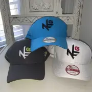 LOT OF 3 New Era Golf 9FIFTY White Turquoise Gray Fitted SnapBack Hook Cap Hat