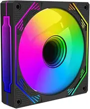 IsMwav Game Cabinet RGB Chassis Fan 120mm 3D Infinite Mirror Silent Fan Reverse Blow ARGB+PWM 2 in 1 Easy to Use