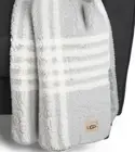 UGG Billy Sherpa & Plush Reversible Throw Blanket Grey Plaid (Sidewalk) 50x70