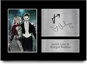 HWC Trading A4 Jared Leto & Margot Robbie Suicide Squad The Joker & Harley Quinn Gifts Printed Signed Autograph Picture for Movie Memorabilia Fans - A4