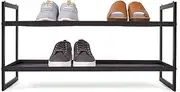 2 Tier Metal Stackable MESH Shoe Utility Rack CABNET Organiser Storage Rack BLA