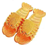 [Asifn] Lobster Slippers Summer Funny Animal Flip Flops Kids Cute Beach Shoes Women Soft Creative Shower Sandals Men Casual Waterproof Slides