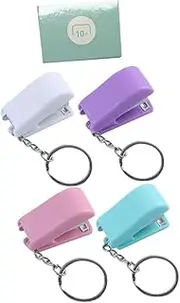 HYTROVE 1Set Stapler Key Ring Tool Portable for Easy Book Binding Present for Students and Office Use
