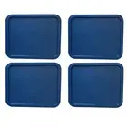 Replacement Lid for 6-CUP Pyrex Cover Rectangle (6.75" x 8.75") NAVY (4-Pack)