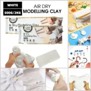 500g/2kg White Air Dry Modelling Clay Non Toxic DIY Craft Art Hardening Moulding