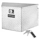 33" Diamond Plate Aluminum Trailer Tongue Tool Box Pickup W/Lock Key, Silver