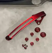 Red Titanium Deep Pocket Clip & Stainless Screws For Spyderco Military CQI Knife