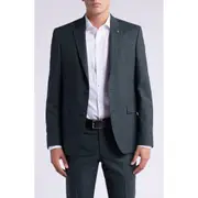 AllSaints Ross Slim Fit Solid Wool Sport Coat Suit Separate in Dark Olive at Nordstrom, Size 38