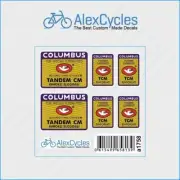Bicycle Columbus TANDEM CM TCM Rinforzi Elicoidali Frame & Fork Decals Stickers