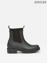 Joules Oakfield Black Short Neoprene-Lined Ankle Wellies (Q86979) | $138