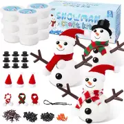 BANBBUR 9 Pack Build a Snowman Kit Snowman Crafts for Kids,Modeling Clay Snowman