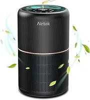 AIRTOK Hepa Air Purifier for Home Bedroom with Aromatic Sponges | 4-in-1 H13 True Hepa Air Filter for Smoke, Dust, Pollen, Pet Dander Odors, 99.97% Removal to 0.1 Microns | Ozone-Free, Night Light