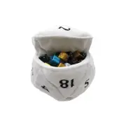 Ultra Pro Dungeons & Dragons (D&D) D20 Plush Dice Bag White