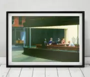 Jessica Fletcher in Hopper's Nighthawks - Original Collage Artwork