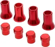 8 Pcs Tire Valve Stem Cover Car Rim Valve Caps Bike Stem Cap Aluminum Alloy Red