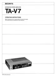 Sony TA-V7 Amplifier / Receiver Owners Instruction Manual