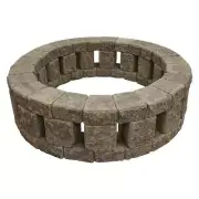 Mutual Materials Concrete Fire Pit Kit 8" x 16" Water-Resistant Multi/Textured