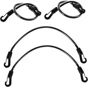 VILLFUL 4pcs Elastic Horse Blanket Leg Straps: Replacement Stretchy Tail Cord with Double Clips Comfortable for All Seasons