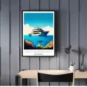 Great Barrier Reef, Australia, Ship 50x70cm Poster Premium Quality