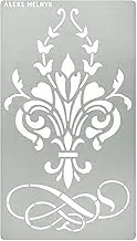Aleks Melnyk No.270 Metal Stencil, Fleurs de Lys Symbole, French fleur-de-lis, Lily Flower, Ornament, Swirl, Vintage, Patterns, Template for Wood Burning, Pyrography Engraving, Crafts, Art, DIY