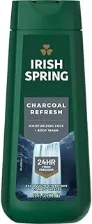 Irish Spring Charcoal Men's Body Wash, Pure Fresh, 20 Oz 591 ml (Product Of USA)