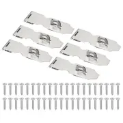 6 Pcs 4.3" Hasp Lock Latch Stainless Steel Packlock Clasp with Screw, Silver