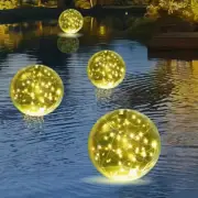 Floating Pool Lights Solar Powered - 14" Inflatable Waterproof Floating Pool,