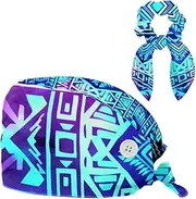 [YTYVAGT] Scrub Caps Women,Scrub Hats Suitable for Women,Boho Style Colored Pattern