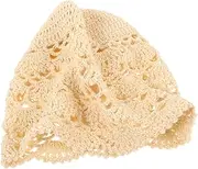 [CLISPEED] Elegant Beanie Hat Vintage Turban for Women Fashionable Light and Compact White