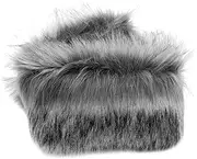 [HOODANCOS] Winter Faux Fur Shawl for Women Decorative Warm Collar Stole Long Stylish for Cold Days Indoors Outdoors Cozy present Choice