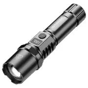 Bikight Long Range Portable Lightweight SpotlightBuilt-in 18650 Battery Type-C USB Rechargeable LED Flashlight Telesco