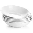 8" Pasta Bowls Set for 6, Porcelain 22oz Salad Bowls Set for Serving Soup, Pa...