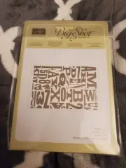 Stampin Up! Sizzix Big Shot Embossing Folder Alphabet Press