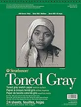 Strathmore 400 Series Sketch Pad, Toned Gray, 11x14 inch, 24 Sheets - Artist Sketchbook for Drawing, Illustration, Art Class Students
