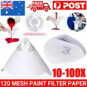 UP 100X 125 Micron Fine Paint Paper Strainers Sieve Filter Nylon Mesh Net Funnel