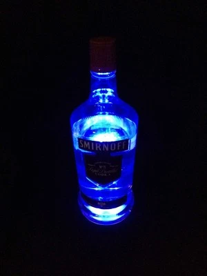 LED white Light Sticker Bottle glorifier bottle glow nightclub 50PACK **BLUE**