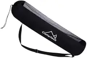 U7266 Polyester Drawstring 5 Ball Soccer Ball Bag Soccer Ball Net Bag (5 x Size 5 Balls) with Shoulder Strap - Black