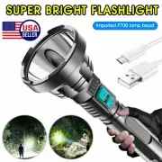 Super Bright 90000lm LED Tactical Flashlight Hunting Torch Rechargeable Battery