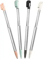 DS Lite Stylus Pen, Metal Retractable Replacement Stylus Compatible with Nintendo DS Lite, 4in1 Combo Touch Styli Pen Set Multi Color for NDSL