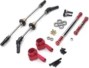 Mang NIU 1/12 MN98 99S D90 D91 D96 V1 Remote Control car Metal Upgrade Front and Rear axle Accessories(Red)