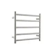 Decaura 5 Bars Round Electric Heated Towel Rack Ladder Warmer Stainless Steel